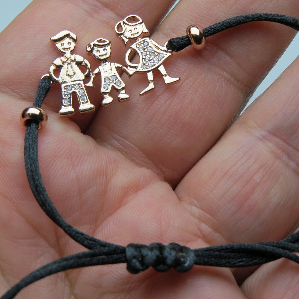 14k overlay Mother's Girl Boy Bracelet